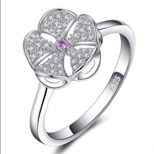 🆕S925 Sand Dollar Ring 7
with AAA Swiss Cz